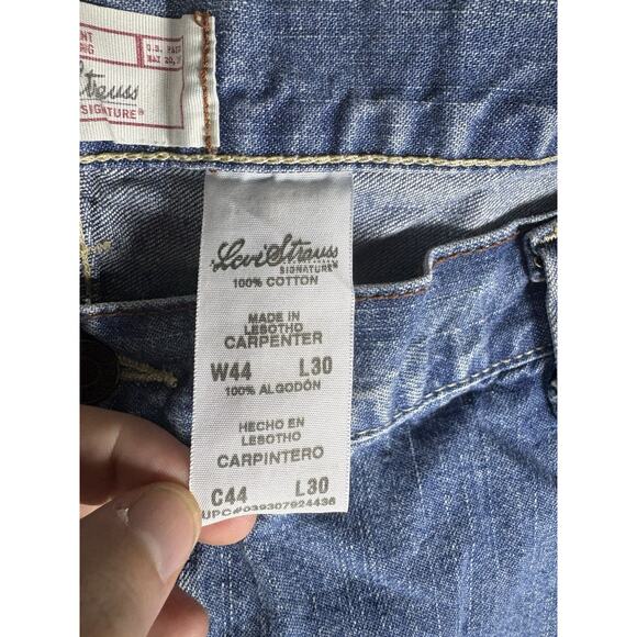 Levis Carpenter Jeans Mens 44x30 Blue Baggy Loose Straight Vintage Y2k 2007 - Picture 4 of 16